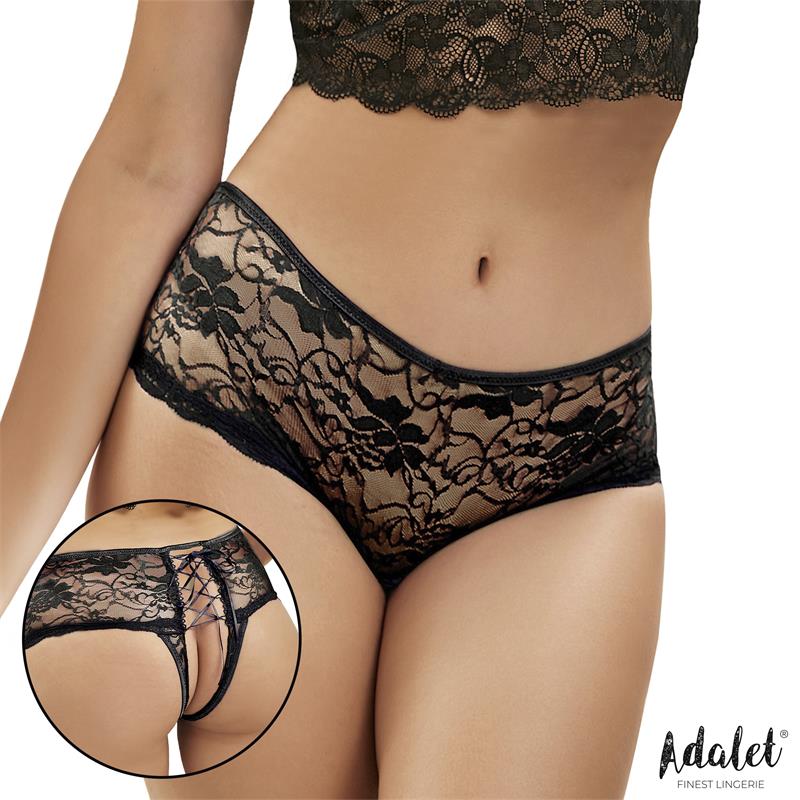 LINGERIE Culotte Claire Entrejambe Ouvert Style Corset